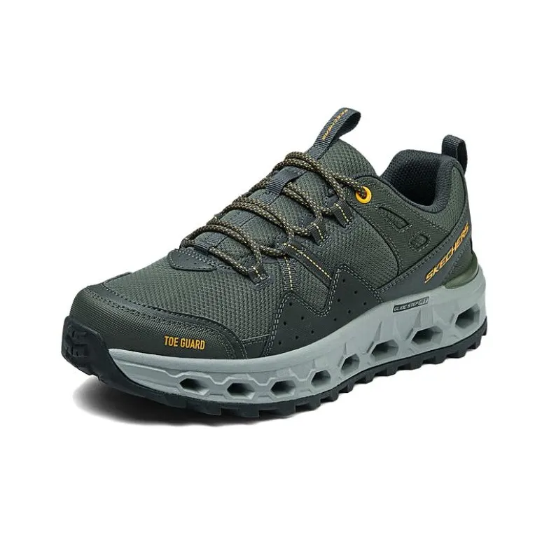 Skechers Anti Slip Wear Resistant Low Top Casual Running Shoes Men's Green-1