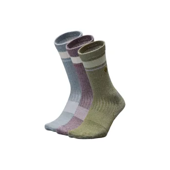 Lululemon Mid-Calf Socks Men's 3 Pack Hsieh Ethyl Green/Hsieh Grape Thistle/Hsieh Belgian Blue