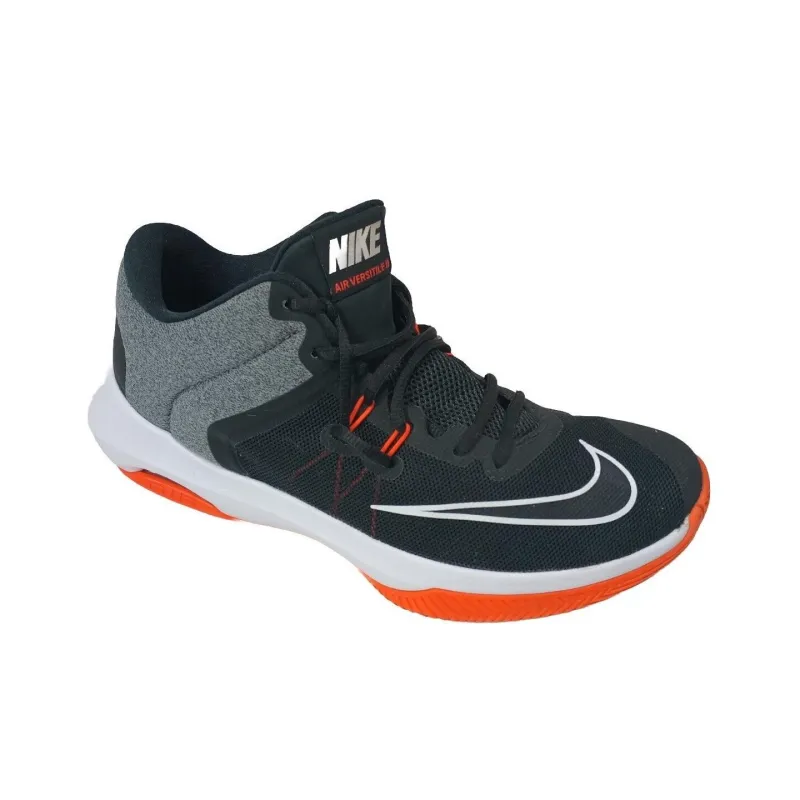 Nike Air Versitile 2 Cushioned Slip-Resistant Mid-Top Basketball Shoes Men's Gray Black-1