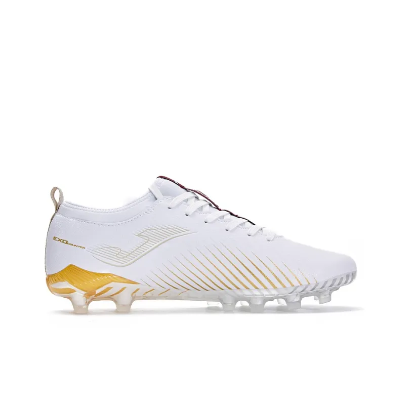 Joma FG Rubber Long Studs Natural Ground Anti Slip Wear Resistant Soccer Shoes Men's White-1
