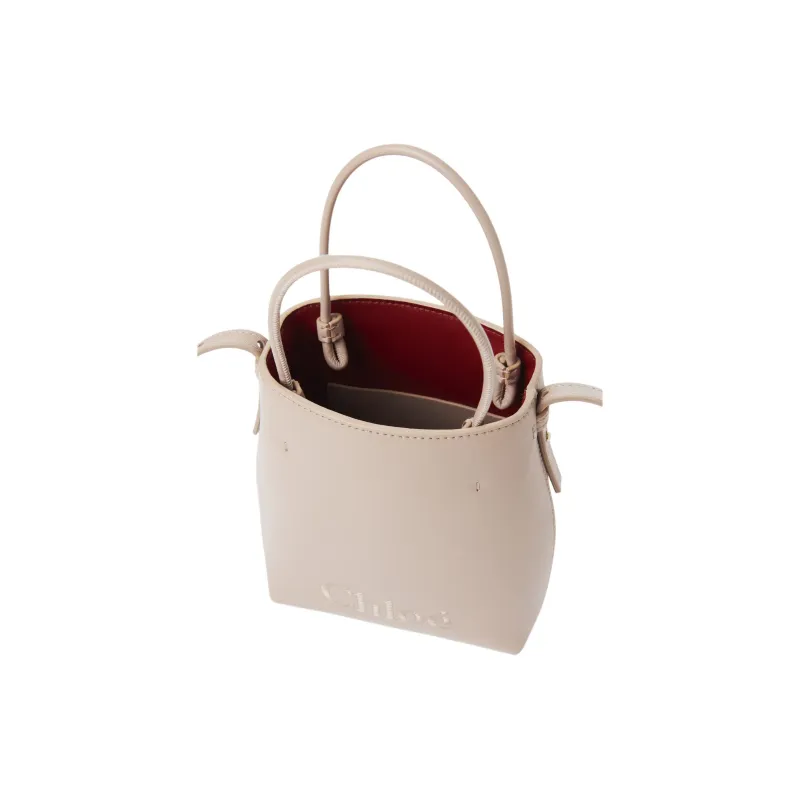 Chloe Calfskin Tote Bag, Shopping Bag, Handbag, Shoulder Bag, Crossbody Bag Micro Women's Nomadic Beige-3