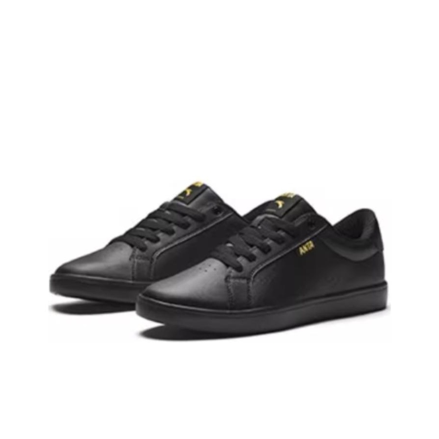 ANTA Skateboard Shoes Men Low-Top Black - POIZON