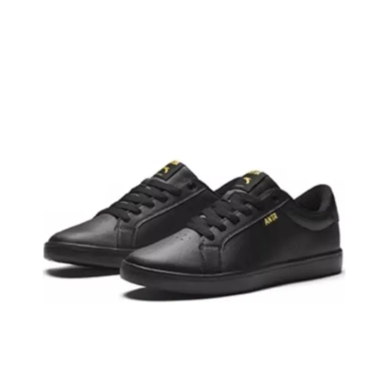 Anta Cushioning Lightweight Low Top Skateboard Shoes Men's Black-1