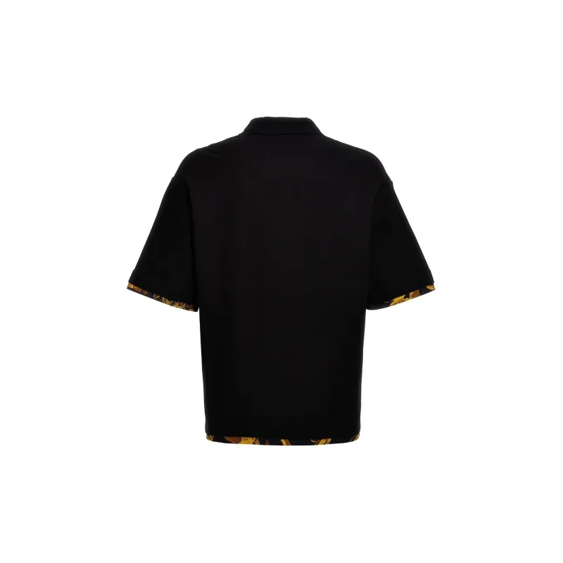 VERSACE JEANS COUTURE Logo Embroidered Short Sleeved Polo Shirt-1