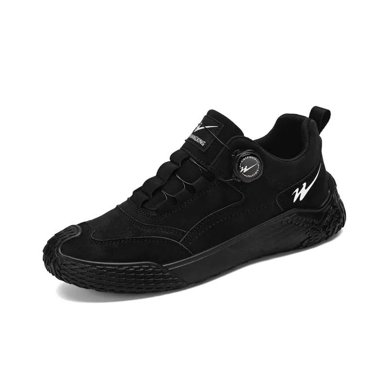 Binary Slip Resistant, Abrasion Resistant, Lightweight Low Top Casual Shoes Men's Black-1