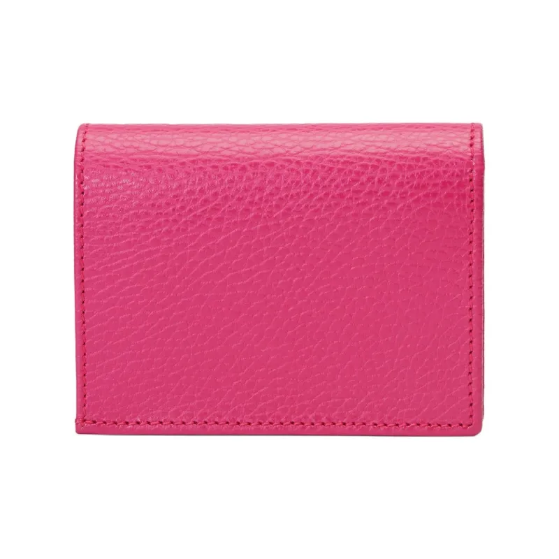 GUCCI GG Marmont Leather Card Holder Wallet Women's Fuchsia-2