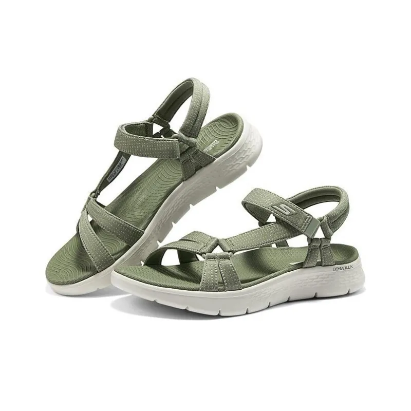 Skechers Go Walk 5 Strap Sandals Women's Olive Green-2