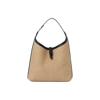 Chloe Marcie Raffia With Leather Hobo Bag, Handbag, Shoulder Bag Women's Hot Sand