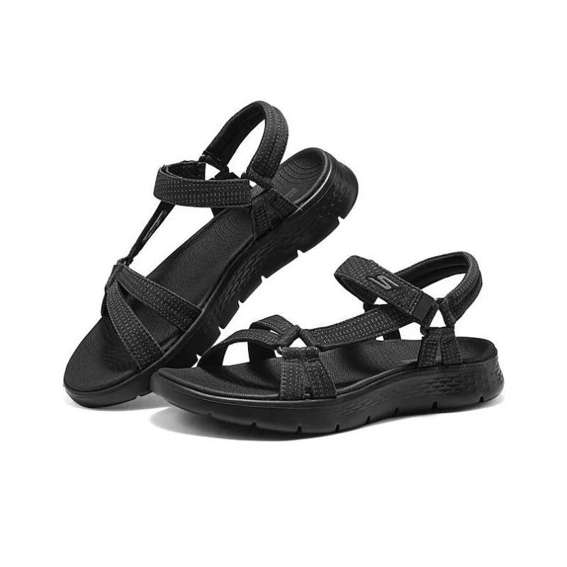 Skechers Go Walk 5 One Strap Sandals Women's Black-2