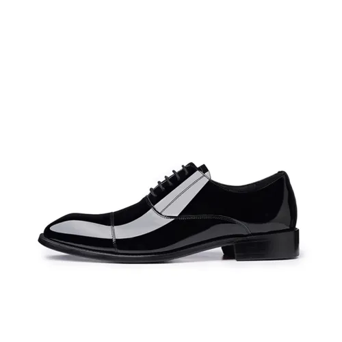 Zuti British Style Shiny Oxford Shoes Dress Shoes Mens Black/Blue