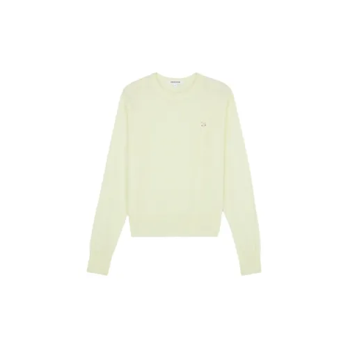 Maison Kitsune BABY FOX Series Sweaters Women's Lemon