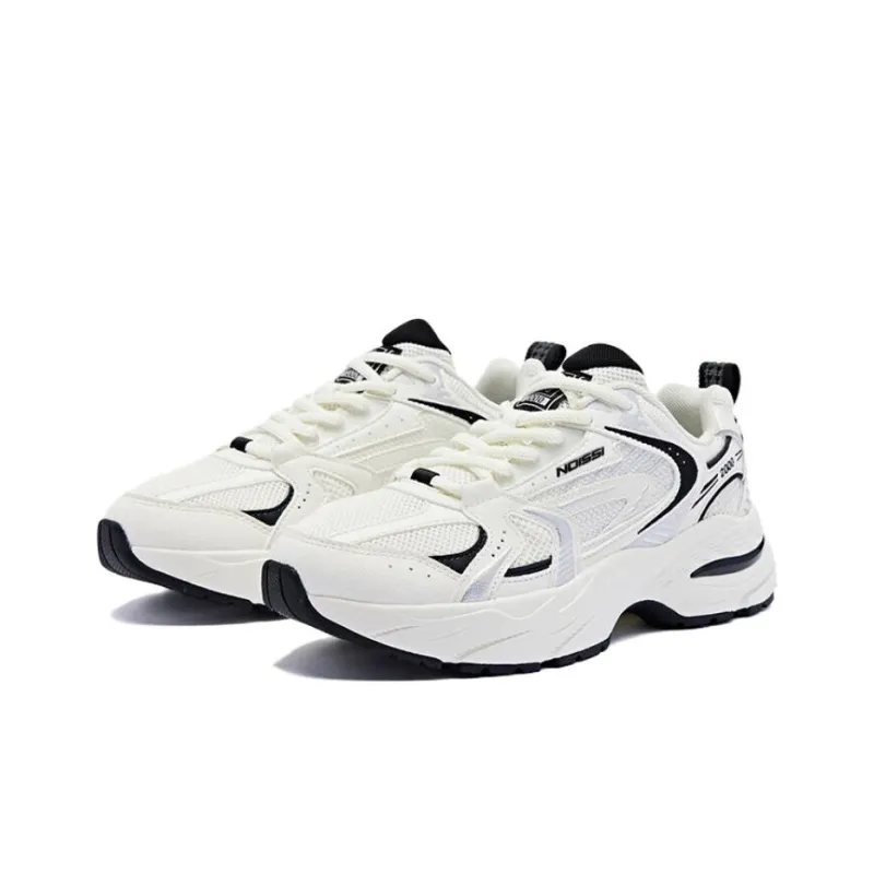QIAODAN Cushioning And Breathable Low Top Casual Shoes Women's Ivory Black-2