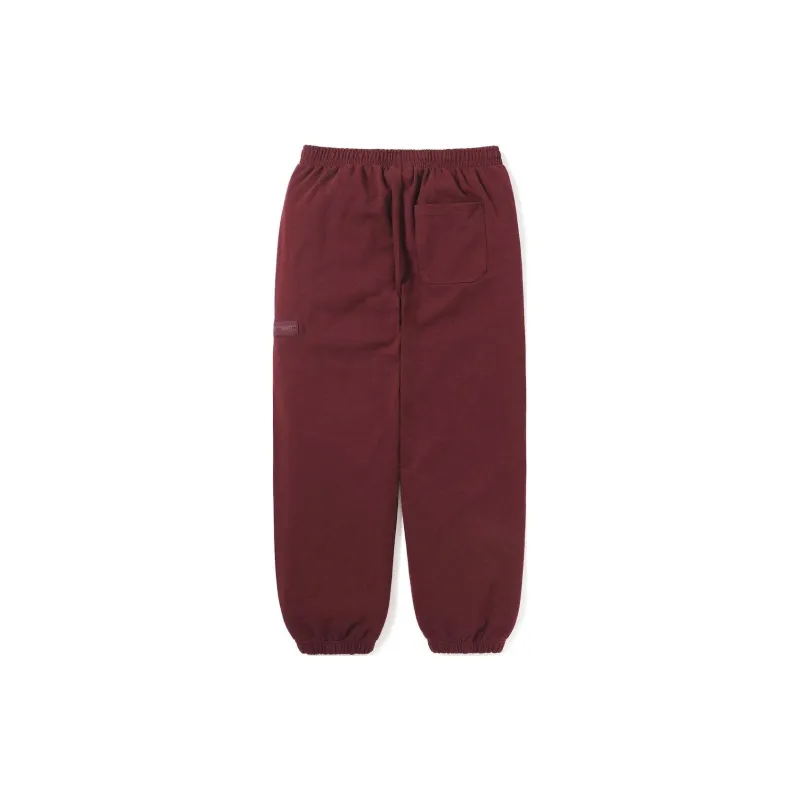 Thisisneverthat SS24 Multi Zip Sweatpant Burgundy Knitted Sports Pants Unisex Burgundy-1