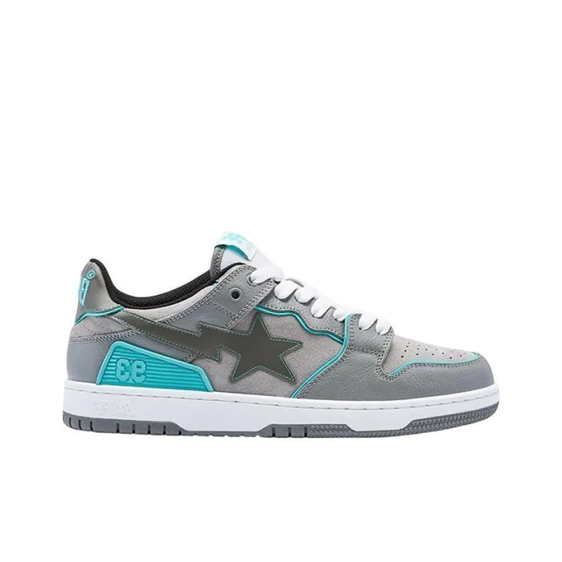 A BATHING APE SK8 STA Stylish Skateboarding Shoes Men's Gray-1