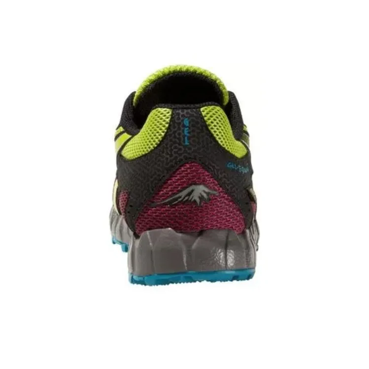Asics Cushioning Wear-Resistant Low-Top Running Shoes Women's Black Yellow-3