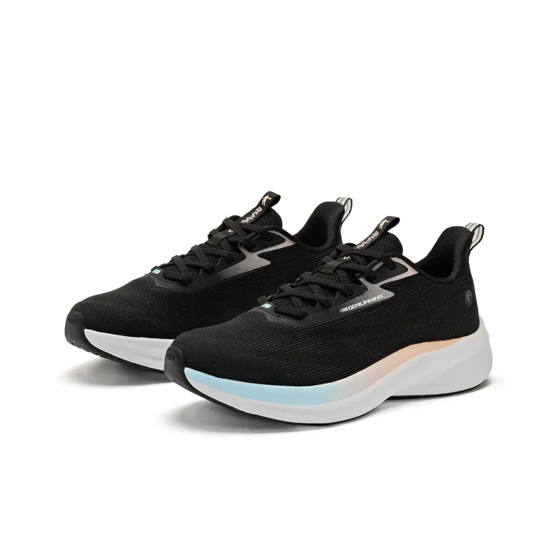 QIAODAN Light Speed 4.0 Running Shoes Women's Low Top Black/Glazed Pink-2