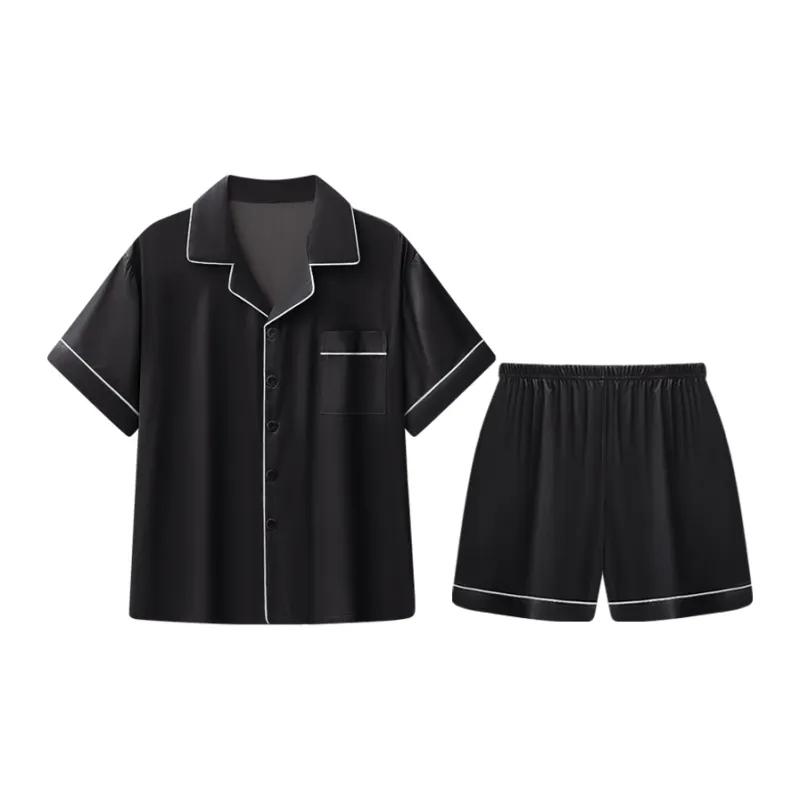 Lan Miao Pajama Set Men's Premium Black-0