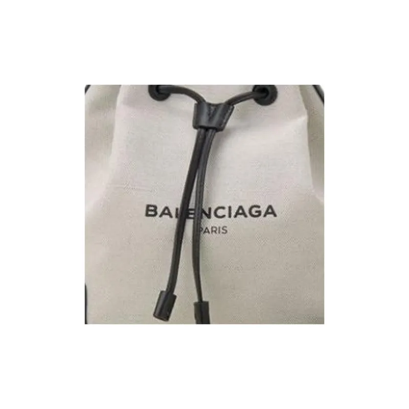 Balenciaga Cotton Canvas With Leather Canvas Bag Bucket Bag Crossbody Bag Shoulder Bag Women's Natural/Black-4
