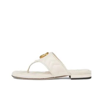 GUCCI Double G Quilted Flat Sandals