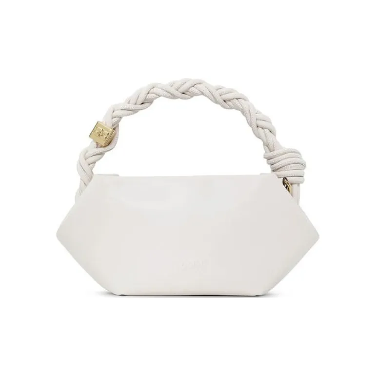 GANNI Mini Egret Leather Tote Bag-3