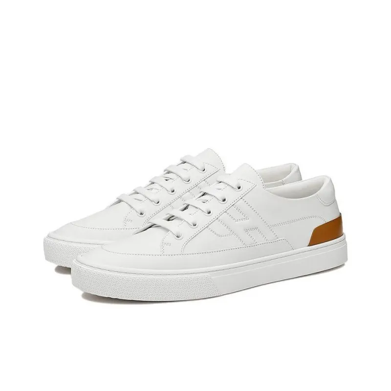 HERMES Deep Low Top Stylish Skateboarding Shoes Men's White-2