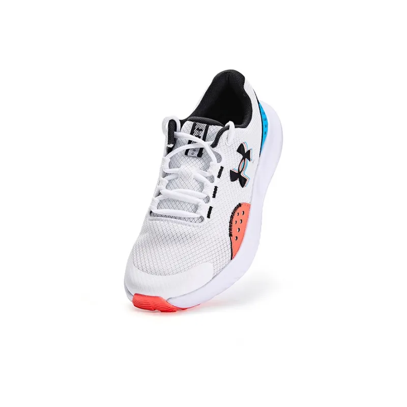 Under Armour Anti Slip Wear Resistant Breathable Moisture Wicking Full Coverage Low Top Running Shoes Unisex White-2