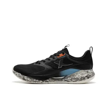 XTEP Anti Slip Wear Resistant Low Top Running Shoes Men's Black Silver