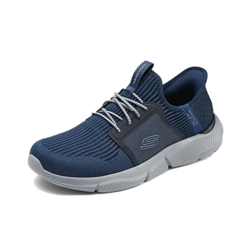 Skechers Durable Breathable Mid Top Casual Shoes Men's Marine Blue-2