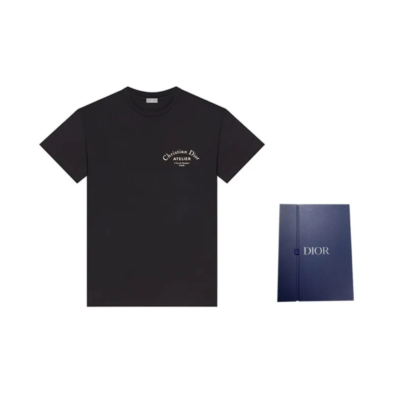 DIOR Quarterly New Products T Shirts Unisex Black-3