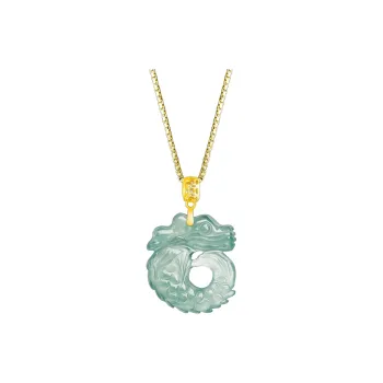 HUISHI Glutinous Jade Jadeite Necklaces Unisex