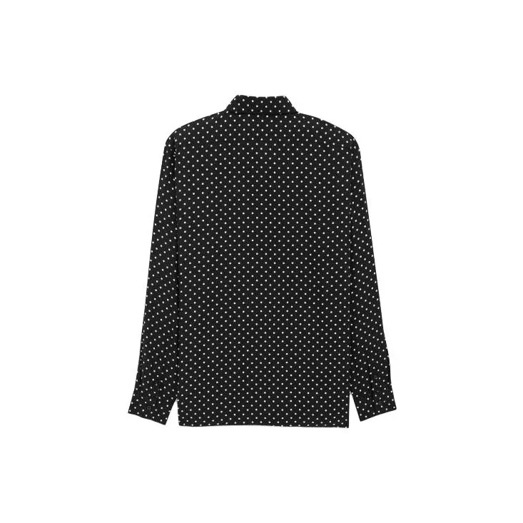 SAINT LAURENT Dotted Long Sleeved Shirt-1