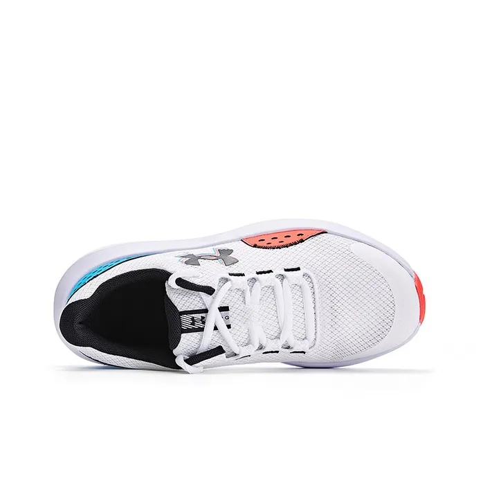 Under Armour Anti Slip Wear Resistant Breathable Moisture Wicking Full Coverage Low Top Running Shoes Unisex White-3