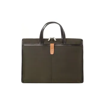 SAMSONITE Fabric Satchel Bag Briefcase Handbag Regular Unisex Black/Khaki
