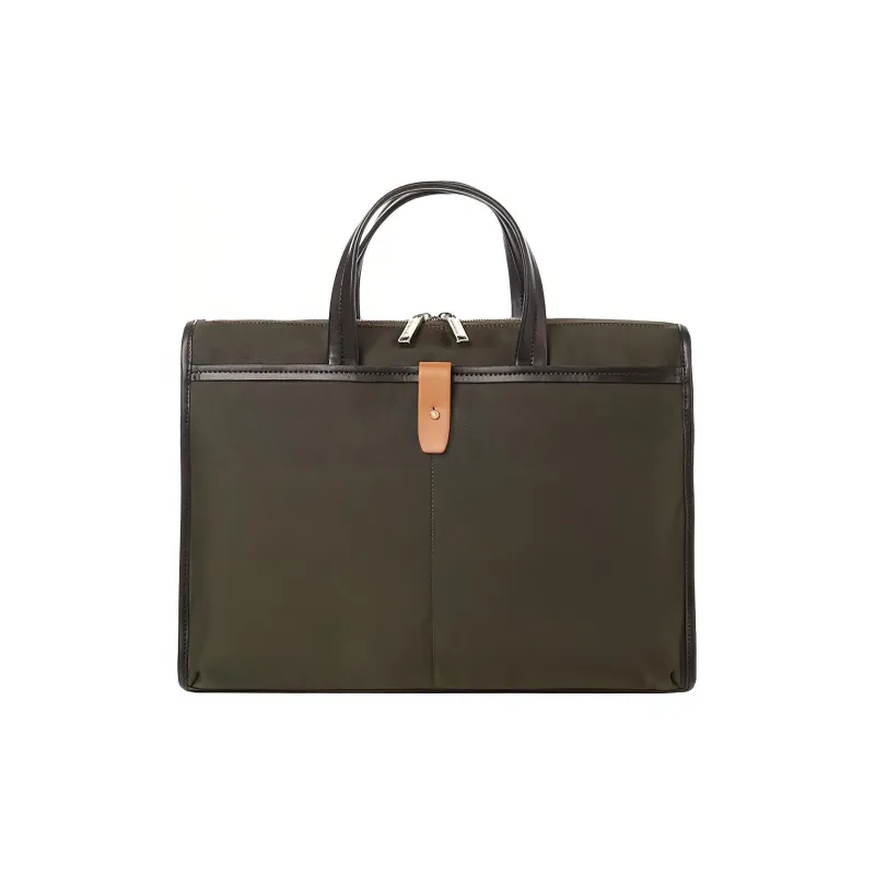 SAMSONITE Fabric Satchel Bag Briefcase Handbag Regular Unisex Black/Khaki-0