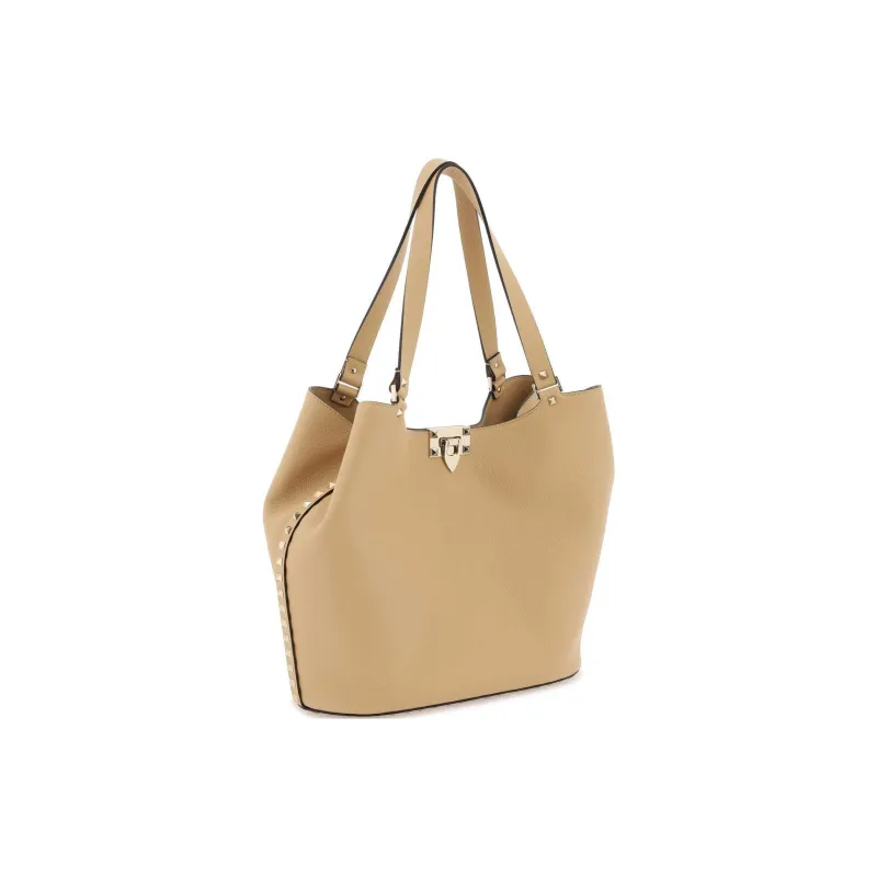 Valentino Garavani Rockstud Logo Detailed Shoulder Bag-2
