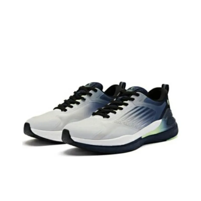 QIAODAN Boundless 5SE Cushioning Wear Resistant Low Top Running Shoes Men's Silver Blue-2