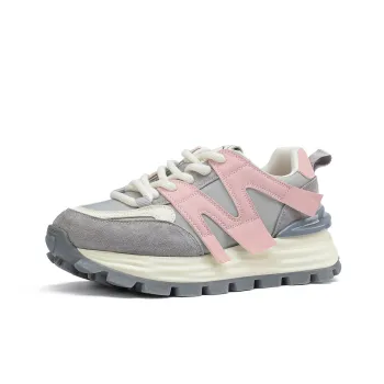 D FUSE SCANDINAVIA Chunky Sneakers Women's Low Top Gray/Pink