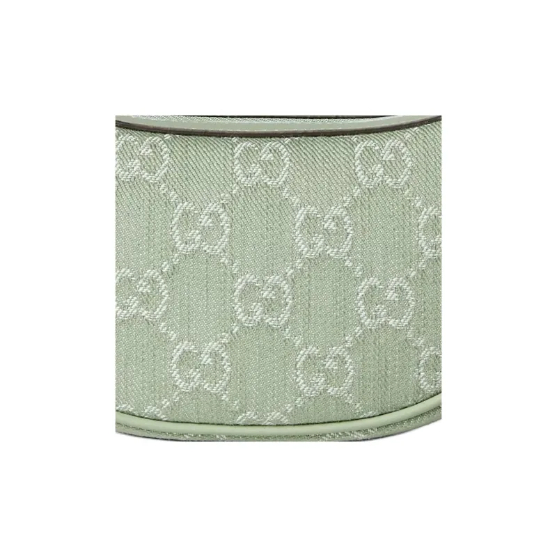 GUCCI Ophidia Denim With Leather Trim Handbag Mini Women's Light Green-7