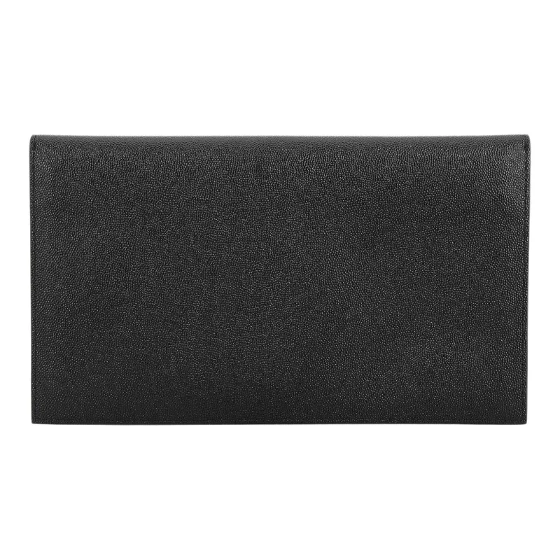 SAINT LAURENT Uptown Pouch Grain De Poudre Embossed Black-3