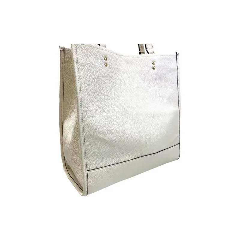 COACH Dempsey Canvas With Leather Tote Bag Shopping Bag Shoulder Bags Women's White-4