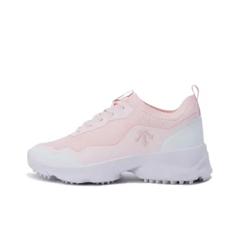 DESCENTE Lace Cushioning Anti Slip Wear Resistant Breathable Height Increasing Mid Top Golf Shoes Women's Pink