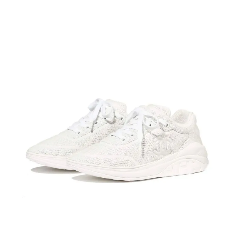 CHANEL Low-Top Casual Shoes Women's White-3