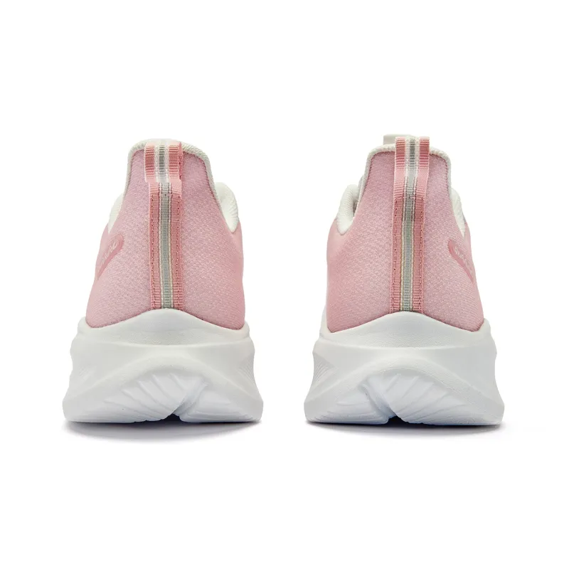 QIAODAN Light LITE Breathable And Lightweight Low Top Sprint Running Shoes Women's White Pink-4