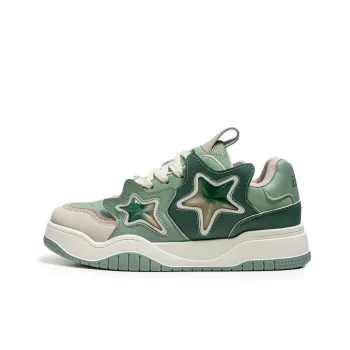 Meiretu Anti Slip Wear Resistant Low Top Skateboard Shoes Men's Green