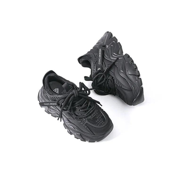 WOOS BOBO Breathable Lightweight Height Increasing Low Top Chunky Sneakers Women's-11