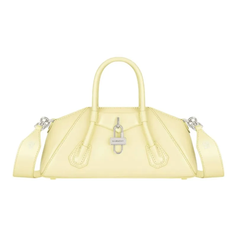 GIVENCHY Antigona Cow Leather Shoulder Bag Crossbody Bag Handbag Mini Women's Yellow-0
