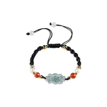 Best Wishes Bean Type Jadeite Bracelets Unisex
