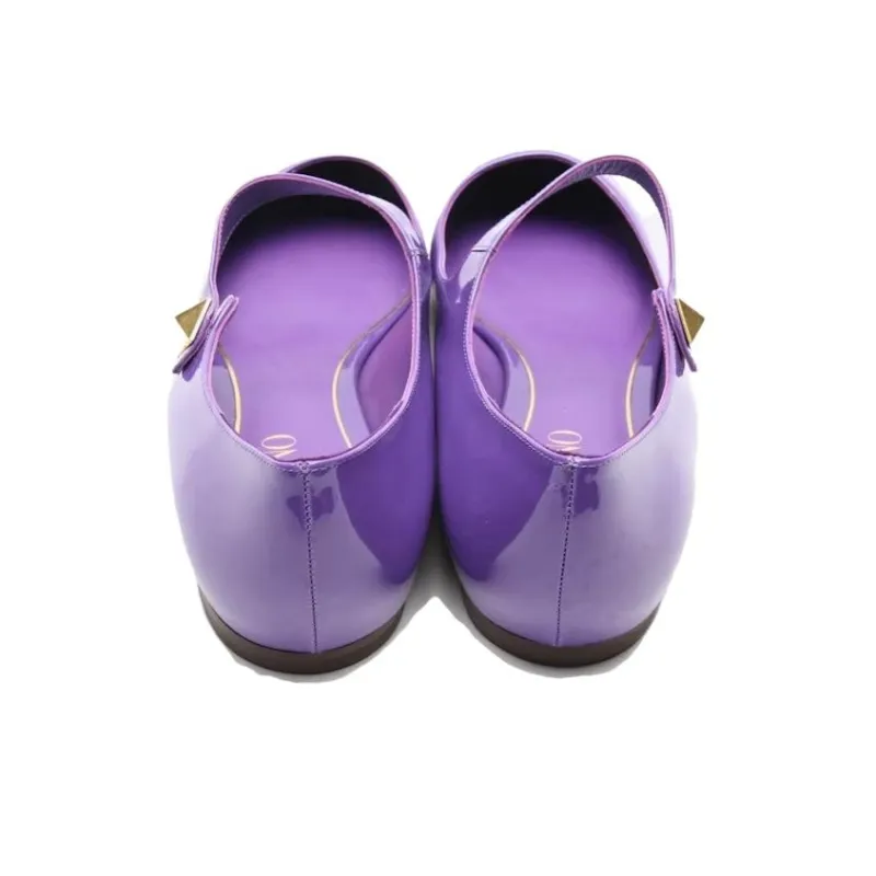 Valentino Flat Shoes Women's Purple-4
