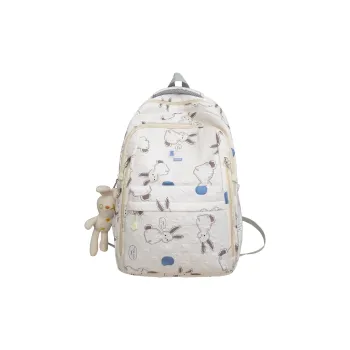 FAMAN Nylon Rabbit Backpack Regular Women's Black/Green/Blue/Pink/White/Purple