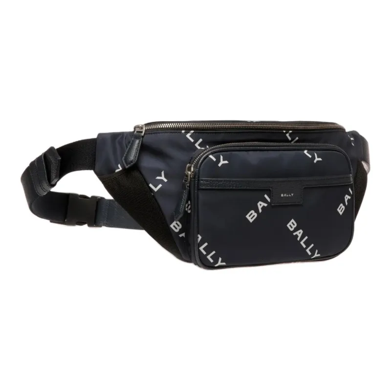 BALLY Nylon Shoulder Bag, Crossbody Bag, Sling Bag, Fanny Pack Men's Blue-1